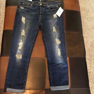 NWT 7 For All Mankind Josefina boyfriend size 32